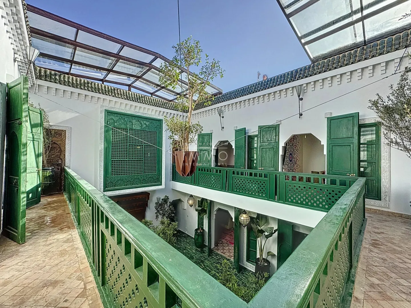 Riad à vendre – bab doukkala – 11 chambres – maison d'hôtes classée – spa 90 m² & 2 piscines – reconstruction neuve – potentiel hôtelier
