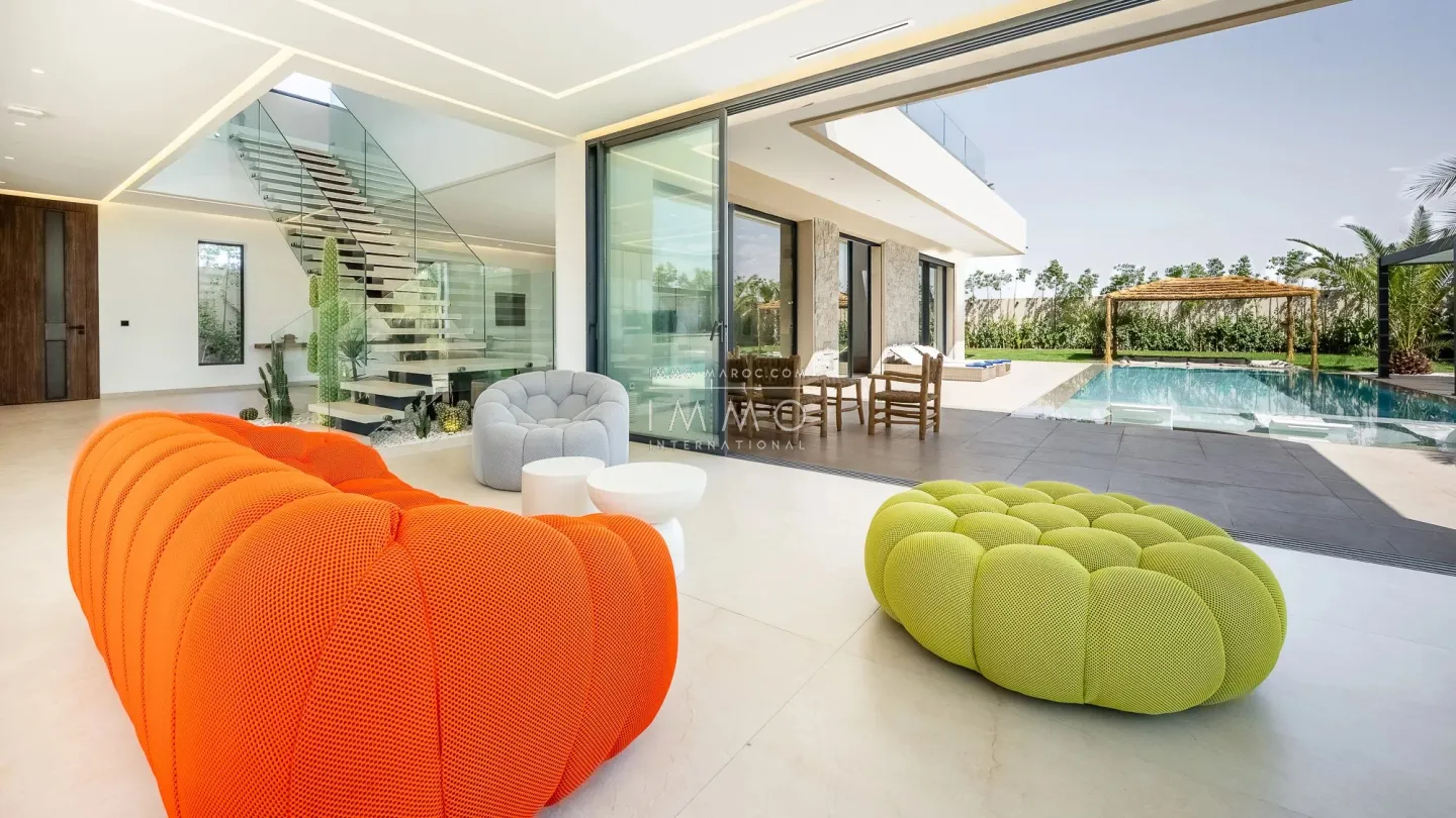 Villa à vendre route de l'ourika – 5 suites – 420 m² – terrain 1 000 m² – réception 130 m² – résidence sécurisée