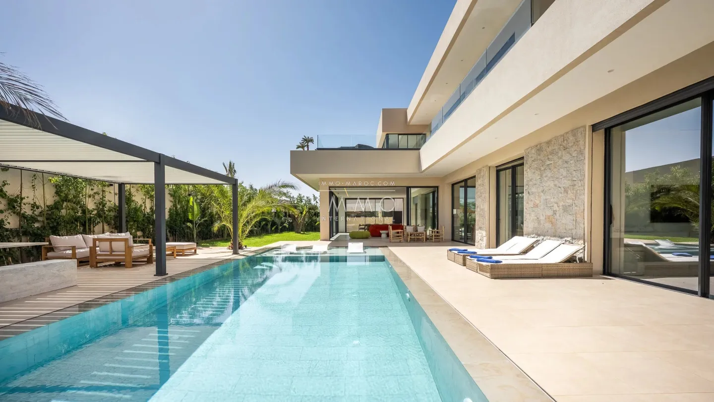 Villa à vendre route de l'ourika – 5 suites – 420 m² – terrain 1 000 m² – réception 130 m² – résidence sécurisée