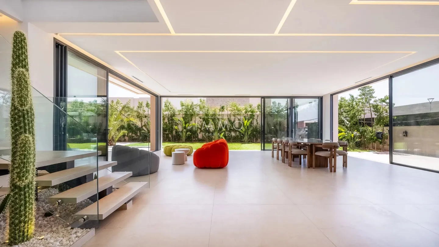 Villa à vendre route de l'ourika – 5 suites – 420 m² – terrain 1 000 m² – réception 130 m² – résidence sécurisée