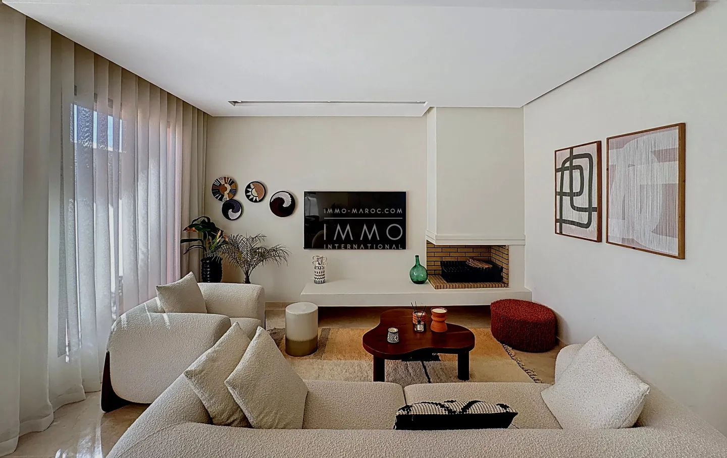 Duplex neuf en palmeraie – architecture contemporaine & vue atlas – piscine lagon