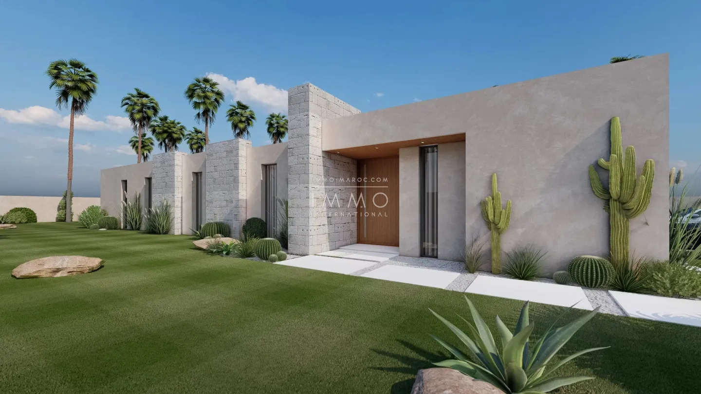 Villa contemporaine en construction