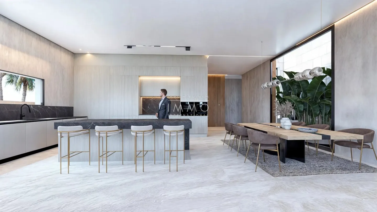 Villa contemporaine en construction