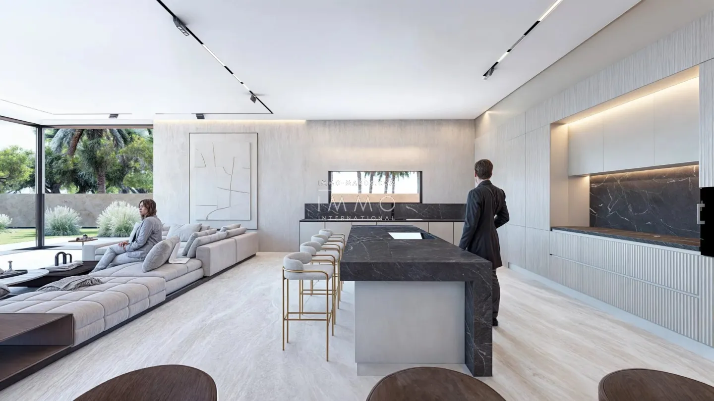 Villa contemporaine en construction