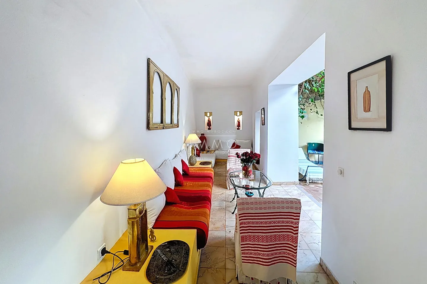 Riad à vendre – sidi ben slimane – 4 suites – 188 m² au sol – titré – piscine patio – terrasse vue atlas – maison d'hôtes possible