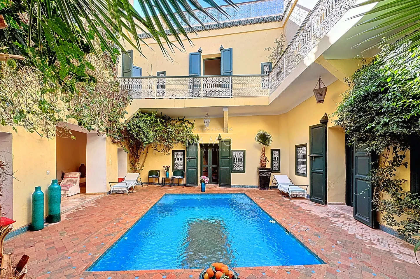 Riad à vendre – sidi ben slimane – 4 suites – 188 m² au sol – titré – piscine patio – terrasse vue atlas – maison d'hôtes possible