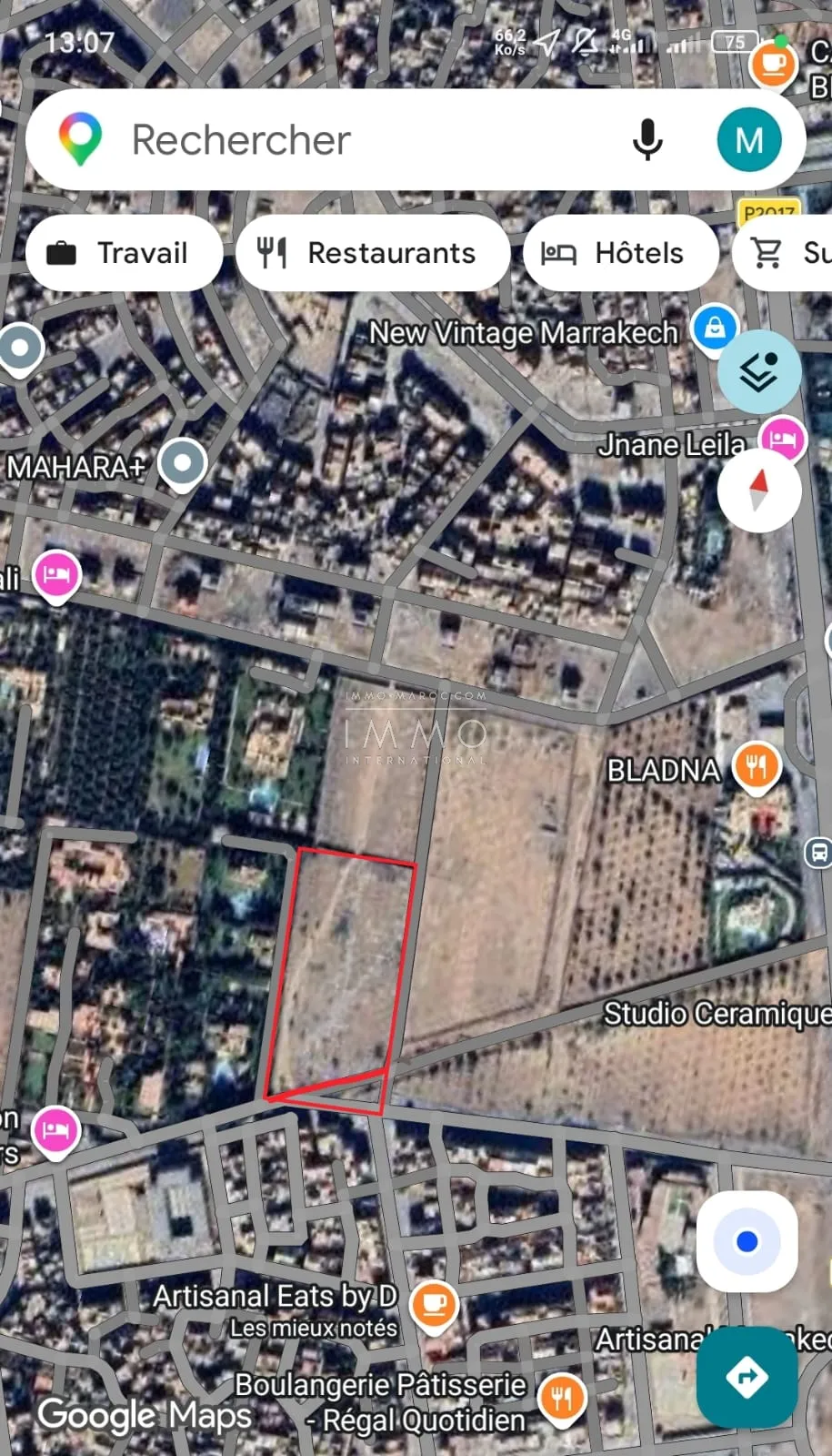 Terrain à vendre – opportunité pour lotissement villas