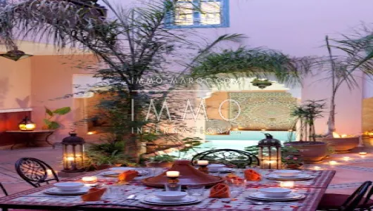 Vente riad maison d'hôtes Marrakech moins de 10 minutes de la place Riad Laarous