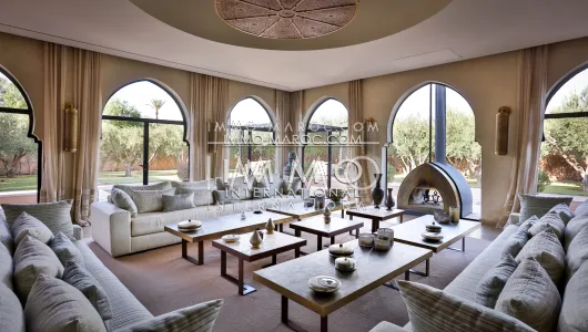 Vente villa Marocain épuré de prestige Marrakech Palmeraie