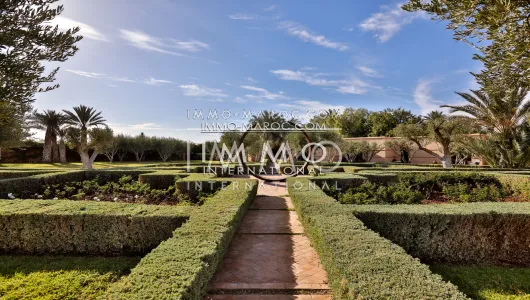 Vente villa Marocain épuré haut de gamme Marrakech Palmeraie
