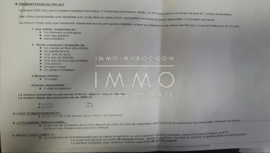 purchase property Land villa Marrakech Exterior Route Sidi Abdellah Ghiat