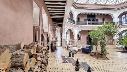 villa vente Marocain épuré Marrakech Extérieur Route Ourika