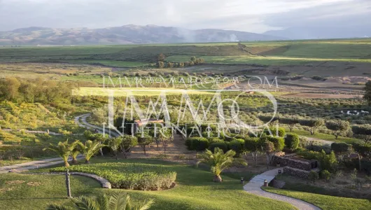 Achat villa Marocain épuré prestige a vendre Marrakech Extérieur Route Amizmiz