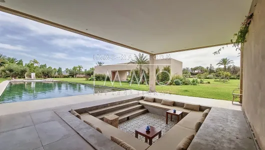 Vente villa Marocain épuré luxueuses Marrakech Extérieur Route Amizmiz