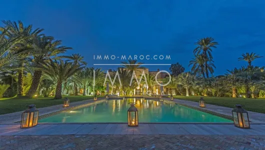 Vente villa Marocain épuré propriete luxe marrakech à vendre Marrakech Palmeraie
