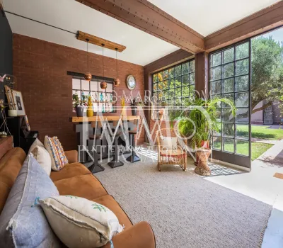 villa vente Marocain épuré Prestige Marrakech Extérieur Route Fes